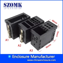 中国 DIN导轨终端盒ABS塑料外壳，适用于PCB AK-DR-55 96 * 48 * 76mm 制造商