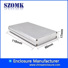 Китай High quanlity szomk custom extruded aluminum project box enclosure case 17*66*free mm производителя