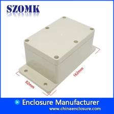 China IP65 Wasserdichte Kunststoffbox mit Flanschen ABS-Kunststoff für Instrumente für elektrische Geräte AK-B-9 162 * 82 * 65 mm Hersteller