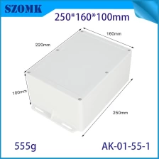 China IP66 250*160*100 mm wasserdicht im Freien Plastikwand Montage-Junction Box AK-01-55-1 Hersteller