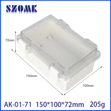China IP66 Scharniertes wasserdichtes Geräte-Anschlussbox 150*100*72 mm AK-01-71 Hersteller