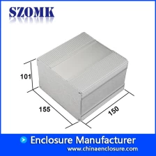 중국 SZOMK 전자 인클로저 금속 블랙 박스 전자 프로필 알루미늄 디자인 케이스 50 (H) x178 (W) x200 (L) mm 제조업체
