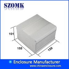 China SZOMK electronic enclosure metal Black box electronics  profil aluminium design case 50(H)x178(W)x200(L) mm ak-c-c52 manufacturer