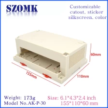 중국 pcb / AK-P-30 용 벽면 장착 플라스틱 딘 레일 ABS 하우징 제조업체