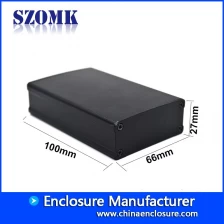 China aangepaste aluminium elektronische behuizing voor pcb AK-C-B35 27 * 66 * 100mm fabrikant