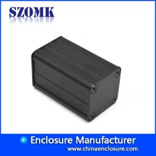 porcelana piezas de gabinete personalizadas fresado cnc anodizado negro cajas de placa de circuito de aluminio AK-C-C48 25 X 25 X mm libre fabricante