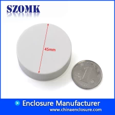 porcelana hot sale white round abs plastic bluetooth device shell detector case size 46*16mm fabricante