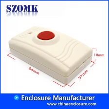 China multifunction plastic enclosure with butoto for pcb device AK-R-143 64*37*18 mm manufacturer