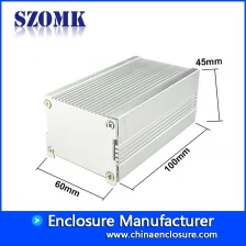 الصين الالكترونيات الفضيه ديي الالومنيوم النتوء الضميمة ل pcb AK-C-B61 45 * 60 * 100mm الصانع