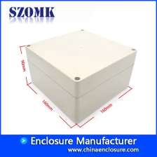 China abs plastic light grey color door lock industrial waterproof outdoor cabinet AK-B-5 160*160*90mm manufacturer