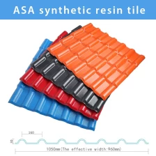 חרסינה ZXC Superior quality asa synthetic resin plastic spanish roof tile יַצרָן