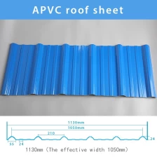 China ZXC  trapezoid and round wave PVC roofing sheet in different colors fabricante