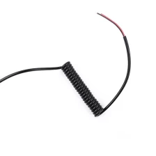 China 0,3 0,5 mm schwarz PU Kundenspezifisch Flexibles 2-adriges Spiraldrahtkabel Hersteller