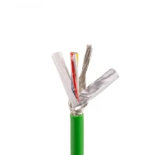 China 1 M MOQ CAT5 4 core 22 AWG green pvc shield ethernet cable manufacturer