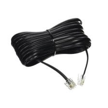 Chine 10 m noir pvc cat3 câble téléphonique rj12 rj11 rj9 cordon téléphonique fabricant