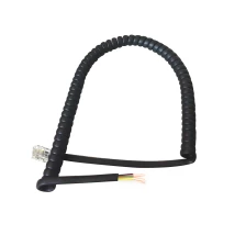 China 2 core 4 core 6 core RJ9 RJ10 RJ11 RJ12 6P2C 4P4C 6P4C 6P6C  telephone handset coil cord cables, telephone spiral cables, telephone spring cable manufacturer