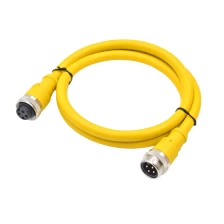 China 7/8" circular connector straight moulding 3 4 5 pin PVC PUR cable connector waterproof IP67 manufacturer