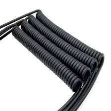 China 8 core cat 5 black matt pvc pur coiled ethernet cable rj45 overmold plug manufacturer
