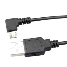 China 80 cm right angle 90 degree USB A male to 90 degree right angle usb micro cable data charging cable support Custom manufacturer