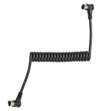 porcelana Negro 24 AWG cable de cobre trenzado Mini din 3 pin 4 pin 5 pin 6 pin macho ángulo recto din cable en espiral fabricante