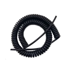 China Black 7 8 9 core 22 AWG stranded tinned copper wire coiled cable stretch length 5 M manufacturer