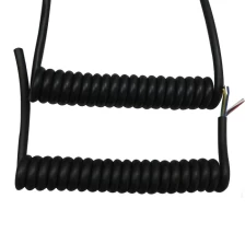 Chine Bobine de blindage en PVC noir 6 bobine de 22 AWG noyau fermé câble spiralé de 100 mm de longueur fabricant