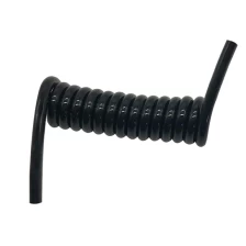 porcelana Blindaje negro pur chaqueta 22 AWG trenzado cobre 2 hilos cable en espiral fabricante