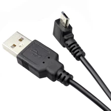 China Custom 90 Degree Micro Usb 5 Pin Data Charging Cable 4 core Right Angle Micro Usb Cable manufacturer