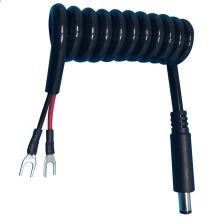 Chine Cordon d'alimentation spiralé DC 5,5 2,5 adapté aux besoins du client pour pour le câble de ressort de harnais de fil de borne U fabricant
