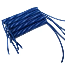 porcelana Azul oscuro flexible de buena calidad 5 6 7 8 cable trenzado en espiral de núcleo extendido longitud 3 M fabricante