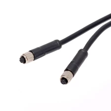 China Factory manufacture PVC PUR Molding Circular 4 Pin Female M5 Sensor Cable Connector manufacturer