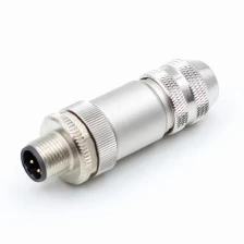 China Factory supply a code m12 male 3 pin metal shielded assembly conector manufacturer