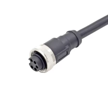 China Fix screw female molded cable straight 3 4 5 pole industrial 7/8 "connector manufacturer