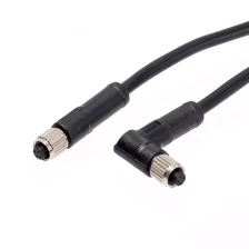 Chiny Gorący bubel oferta fabryczna M5 4 pin prosty lub prawy kąt 4 biegun męski żeński kabel złącze PCV pur producent