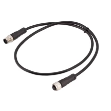 China M12 2 pin male female molded pvc pur cable manufacturer