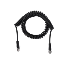 China M12 3 4 5 6 8 12 17 pin male to female coiled cable manufacturer