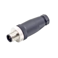 China M12 3 pin 4 pin A code male assembly connector straight type manufacturer