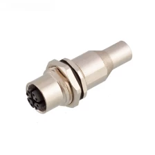 China M12 4P and 8P Male and Female Panel Mount X Coding Shielded Connector manufacturer