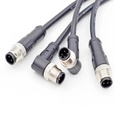 Chiny Kodowanie M12 A B D 3 4 5 6 8-stykowy prosty lub kątowy kabel pur producent