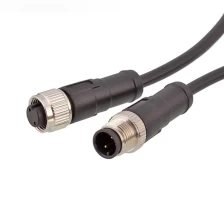 China M12 A coding 2 core male female pvc pur cable manufacturer