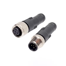 China M12 A-coding 4 5 core terminating end resistance connector manufacturer