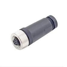 China M12 Female 8 pole straight assembly connector PG9 type manufacturer