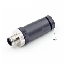 China M12 Industrial Field wireable M12 Sensor Connector 3 Pin Male Adaptor Plug manufacturer