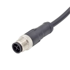 Chiny Kabel M12 S Code 4 pinowy męski 3+ PE M12 S Code Connector producent