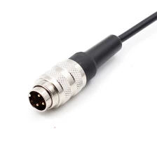 China M16 3 pin connector a code male straight pvc pur overmold cable 2 M manufacturer