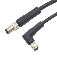 China M5 3 pin 4 pin male female straight or right angle molding connector pvc cable manufacturer