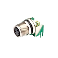 China M8 3 4 5 6 8 pin panel mount 90 degree angled PCB mount socket receptacle M8 connector manufacturer