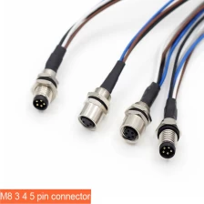 China M8 3 4 5 6 pin male female panel mount connector with wire length optional manufacturer