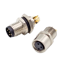China M8 3 pin 4 pin 5 pin front or rear straight solder type scoket connector manufacturer