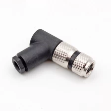 China M8 A code 3 4 pin female right angle connector manufacturer